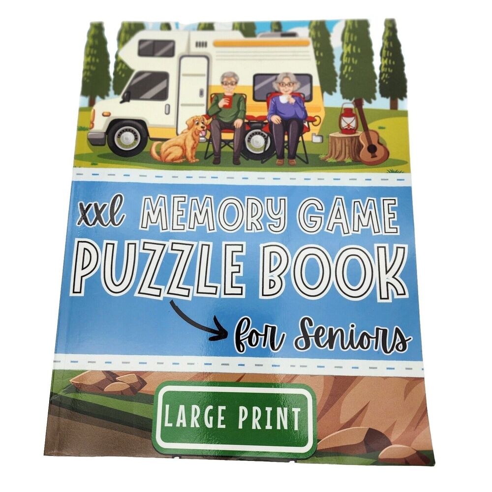 XXL Memory Game Senior Activity Book Puzzles, Brain Games, Large Print